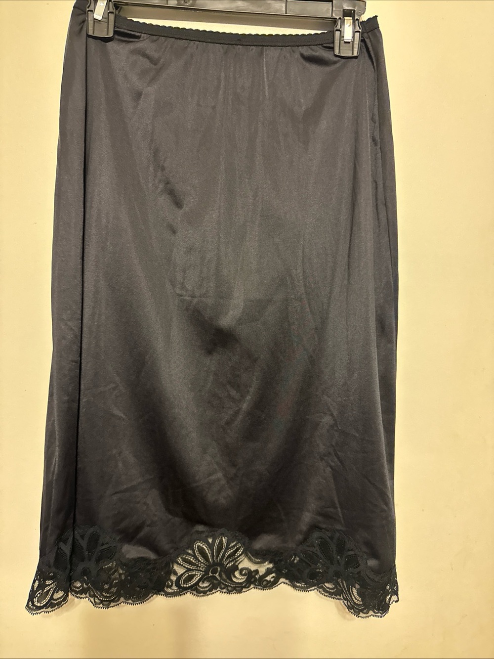 Black Lace-Trim Half Slip for Women by